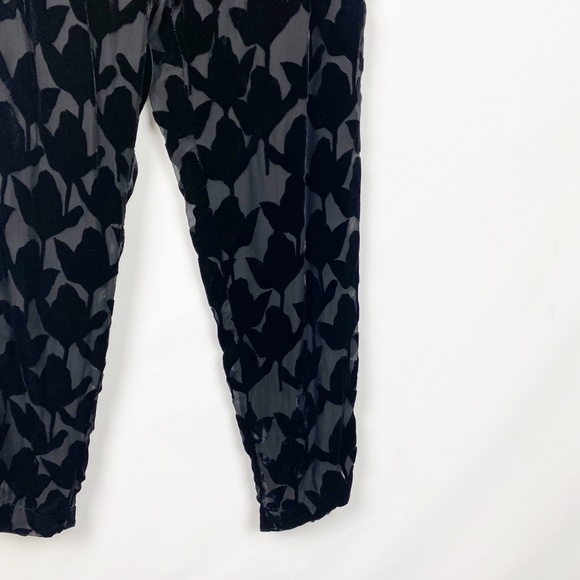 Harlyn Silk Burnout Trousers Black 8 - Picture 5 of 7